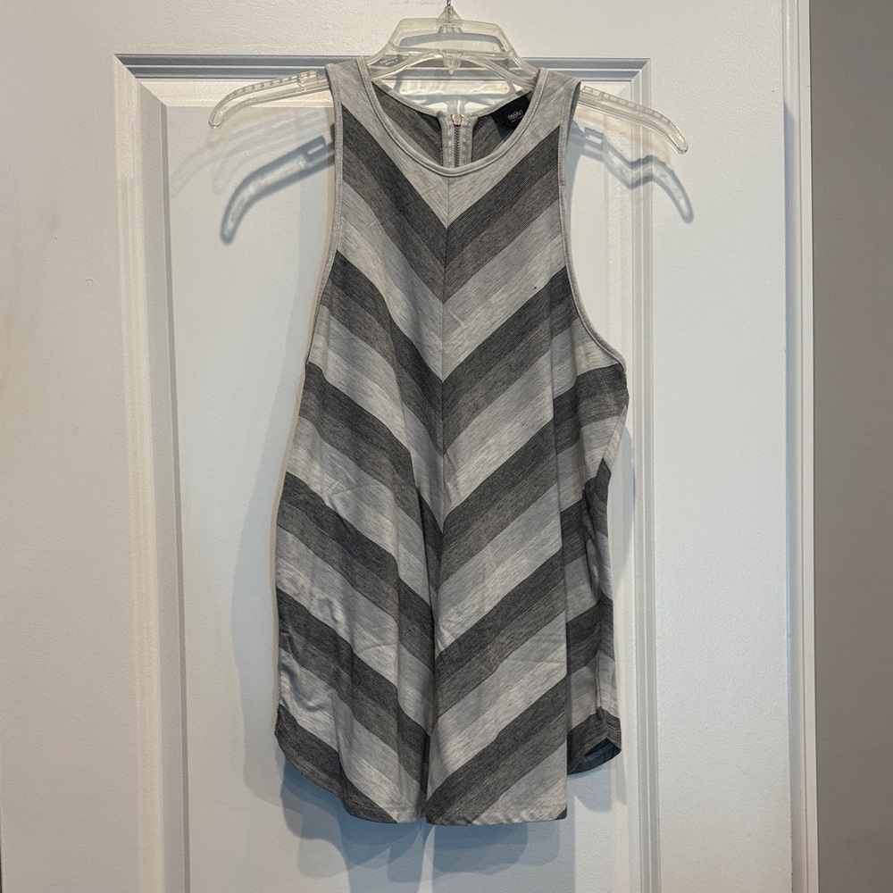 Mossimo Supply Co. Chevron Gray Tank Top